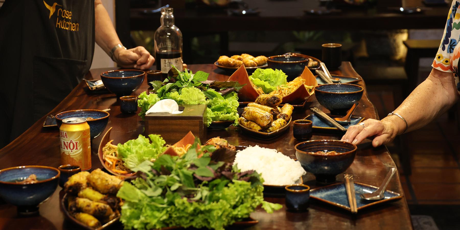 Cooking class in Hanoi, Vietnam on a Bunnik Tour